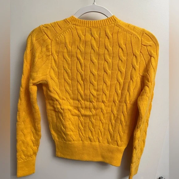 Polo Ralph Lauren Cable-Knit Cotton Crewneck Cardigan - Picture 6 of 8